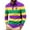 Purple, variant on Zylanna Men's Long Sleeve Polo Shirts, Spring Fall Turndown Collar Loose Fit Striped Casual Pullover Tops for Man Blue