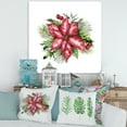thumbnail image 2 of Designart ' Christmas Fir Branch and Holly Mistletoe Berries III ' Traditional Canvas Wall Art Print, 2 of 4