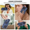 thumbnail image 4 of Dteck Case for iPhone 16 Plus,Shockproof TPU+PC Case Invisible 360°Rotatable Ring Stand Military Drop Protection Cover for iPhone 16 Plus,Blue, 4 of 7