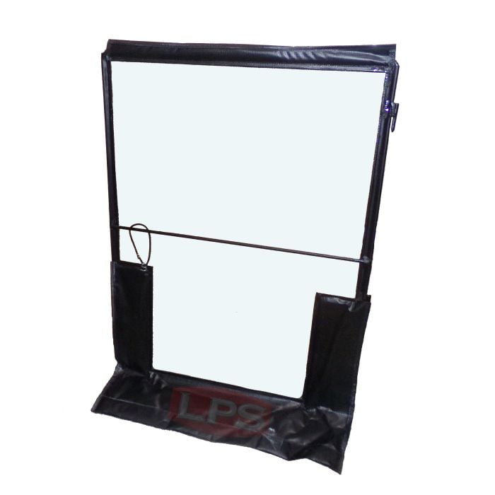 CS011Z61RD Case 40XT Skid Steer, Vinyl Cab Enclosure Replacement Door w/ Hinges