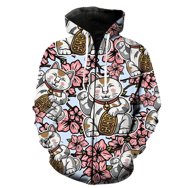 Sudadera con capucha y cremallera para hombre, estilo europeo y americano, con estampado 3D, de gran tamaño, unisex, divertida, informal, estilo hip hop.