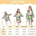 thumbnail image 4 of FORMRS Wearable Blanket Hoodie with Sleeves for Kids Cozy Flannel Sweatshirt, Green Abstract Geometric, 4 of 7