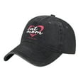 thumbnail image 2 of Vintage Cotton Washed Distressed Baseball Cap - Black with Pink Heart & ' Cat Mom ' Design Stylish Golf Dad Hat for Men & Women, 2 of 6