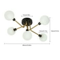 thumbnail image 7 of Wildnix Modern Globe Chandelier, Gold and White Finish, G9 Bulb Compatible, Elegant Ceiling Light for Living Room, Dining Room, and Home Decoration, 7 of 7