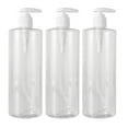 thumbnail image 2 of KAKOWELY 3 Pcs Bouteilles de Lotion Vides 500ml Contenants en Plastique pour Articles de Toilette Réutilisables Émulsion Liquide Savon Contenant sous-Emballage Bouteille d'Émulsion pour Salle de Bain (Style Pompe Aléatoire), 2 of 5
