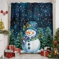 thumbnail image 3 of Navy Blue Snowman Christmas Shower Curtain, Green Tree Xmas Snowflake Waterproof Fabric Shower Curtains with 12 Hooks, Bathroom Curtain Set for Bathroom Accessories Decor, 36 x 78 Inches, 3 of 9