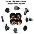 thumbnail image 4 of WIRESTER Set 4pcs Round Metal Plates Sticker Replace For Magnetic Car Mount Magnet Phone Holder - Dog Faces On Black Background, 4 of 7