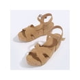 thumbnail image 3 of Gomelly Ladies Wedge Sandals Beach Platform Sandal Summer Casual Shoes Fashion Walking Work Khaki 6.5, 3 of 9