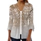 thumbnail image 1 of Camisa de Mujer Blusa Estampada SCZ Manga 3/4 Casual Caqui/2XL, 1 of 3