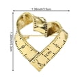 thumbnail image 2 of Jiibva Ruler Heart Shaped Brooch Vintage Heart Collar Pin Unisex Party Casual Pins Party Clothes Dress Accessory, 2 of 7