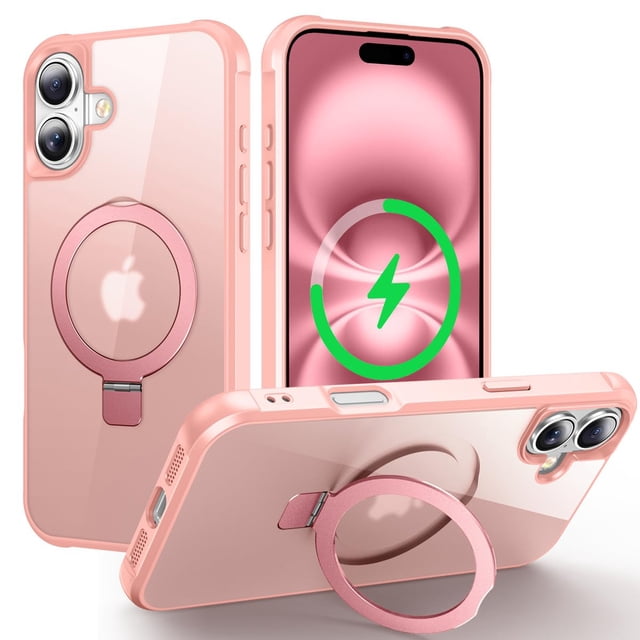 Funda magnética ChaoFeng compatible con iPhone 16, rosa