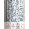 thumbnail image 6 of Pastoral Flowers Sheer Curtains 2 Panels Set Vintage Blue Flower Farmhouse Plant Sheer Window Curtains Light Filtering Rod Pocket Voile Drapes for Bedroom Living Room 52"X108", 6 of 8