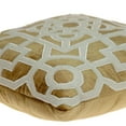 thumbnail image 5 of Beige and Gold Lattice Velvet Throw Pillow, 5 of 9