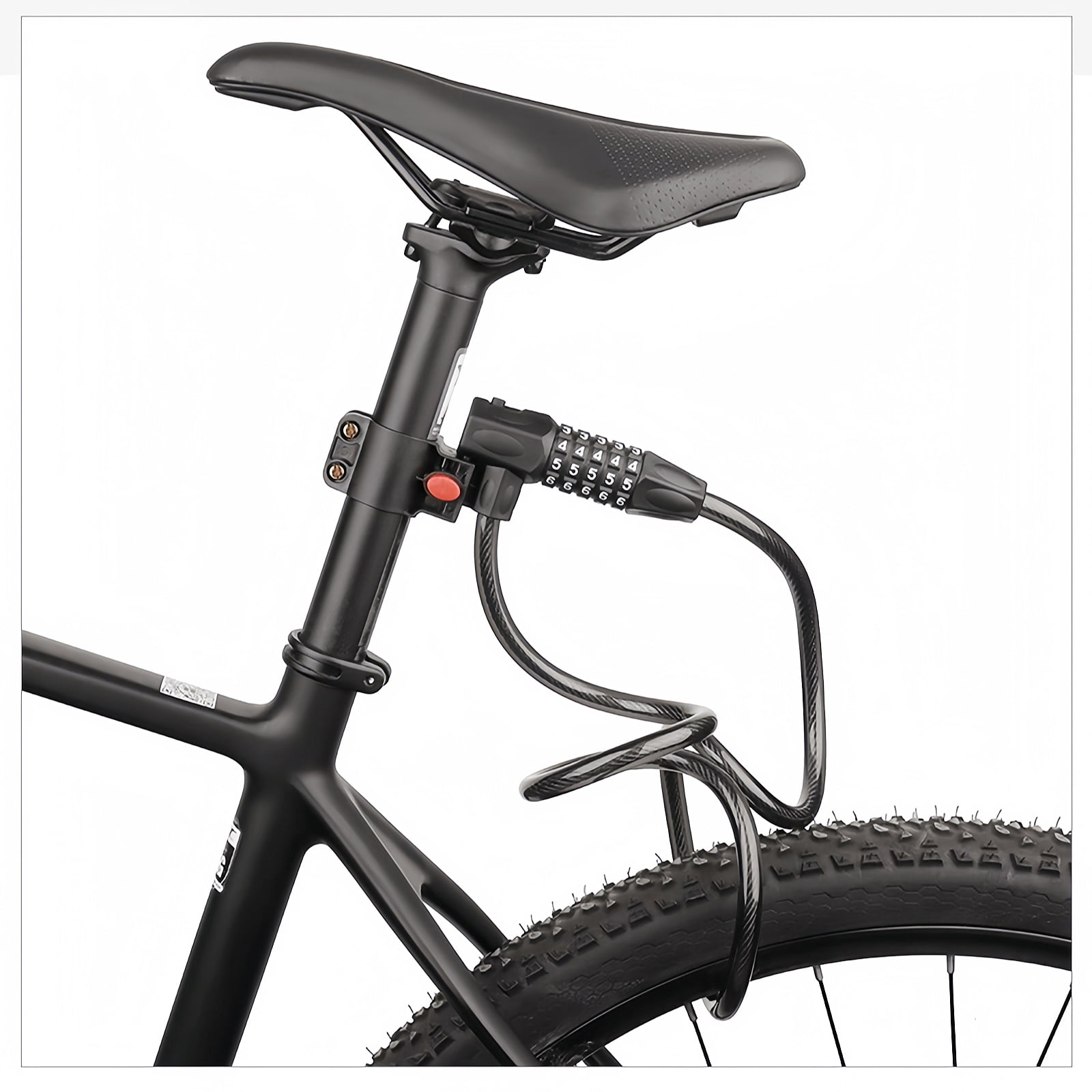 Fay Bless Dual Unlock Bike Anti-Theft Lock - Road/Mountain Dual Use, Five-Digit Password, Steel Cable Loop