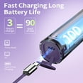 thumbnail image 6 of OasiSmile Sonic Electric Toothbrush for Adults and Teens, 5 Modes 42000 VPM Power Rechargeable Travel Toothbrushes with 6 Brush Heads, 90 Days Battery Life, Purple, 6 of 9