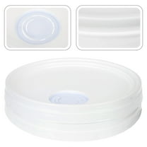 KONTONTY 2Pcs White Plastic Bucket Lid for Airtight Paint Can Replacement