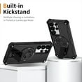 thumbnail image 4 of ELEHOLD For Samsung Galaxy S24 Case, Shockproof Soft Bumper Hybrid Three Layer Heavy Duty Grip Rugged Kickstand Protective Magnetic Case For Samsung Galaxy S24,Black, 4 of 7