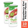(10 Pitcher Packs) Crystal Light Pure Strawberry Kiwi Naturally Sweetened, Caffeine Free Powdered Drink Mix (2 pack)