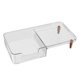 thumbnail image 4 of Organizador de maquillaje de escritorio, estante organizador de mostrador de baño, estante de almacenamiento de cosméticos Blanco, 4 of 9