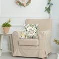 4PC Pillow Covers Farmhouse Pillow Covers 18x18 Spring Flower Grey and