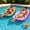 Green+Purple, variant on 3-in-1 Inflatable Pool Lounge Chair, Adult Water Hammock Float with Mesh Seat, Cup Holder and Air Pump, Heavy Duty Water Sofa for Lake, Beach, Backyard and Summer Parties