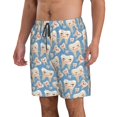 thumbnail image 2 of Balery Funny Cute Healthy Teeth Traje de Baño Estilo Hawaiano para Hombre, Shorts de Secado Rápido con Bolsillos-XX-Large, 2 of 6