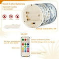 thumbnail image 5 of Yayeee Flameless Candles with Remote Flickering Battery Operated Multi Color Changing, Light Blue Mountain, 5 of 7