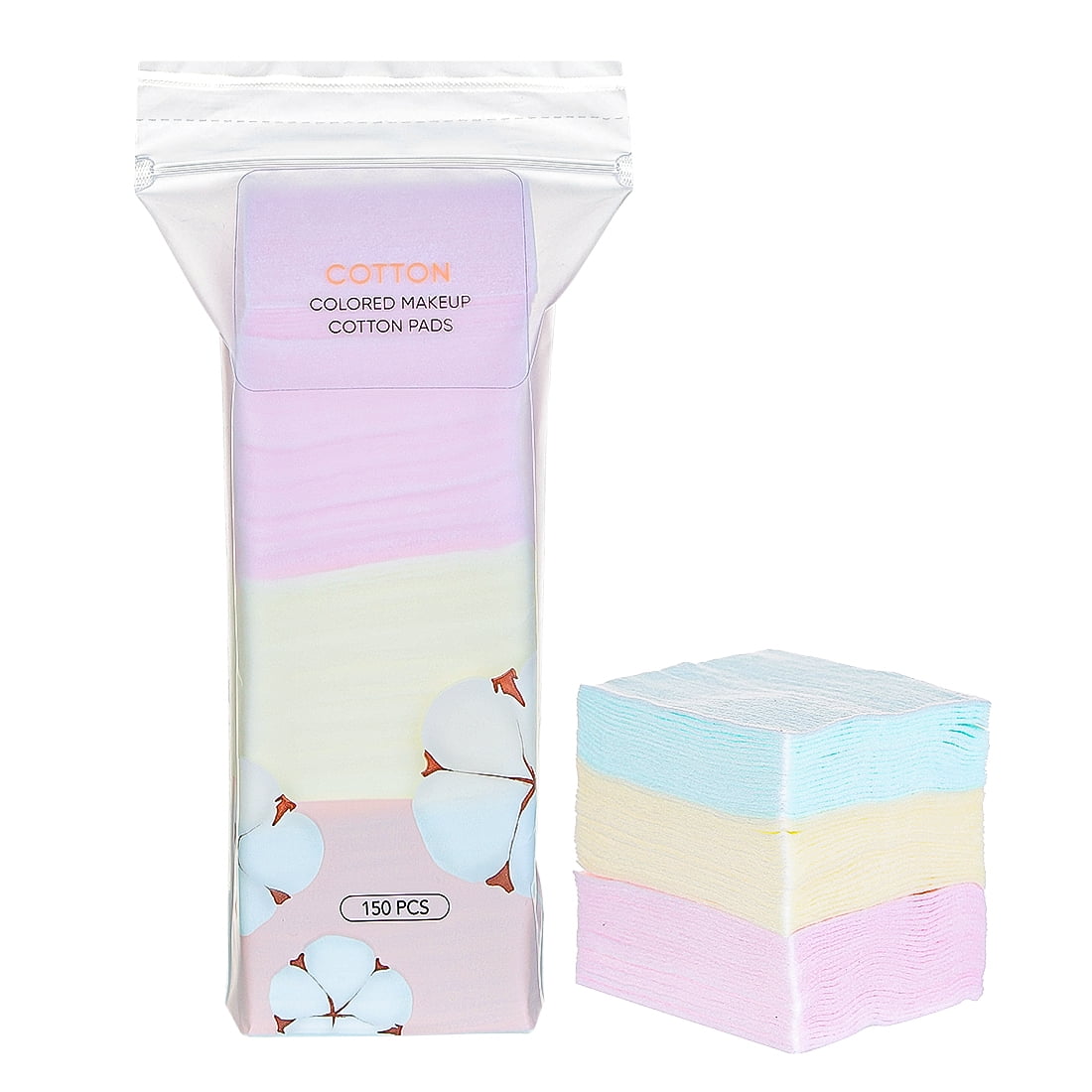 MINISO Colored Makeup Cotton Pads, High Quality Cotton, Purplue