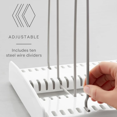 thumbnail image 4 of Expandable Cookware Rack Adjustable Pan Organizer for Kitchen Cabinet Storage, White, 4 of 5