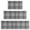 Gray and Black Checkered Pattern, variant on Purple and Green Checkered Pattern Kitchen Rugs Set Of 3, Non Slip Washable Kitchen Runner Rugs, Decorative Floor Mats for Sink Laundry and Home Use, 17"x30" + 17"x47" + 17"x59"
