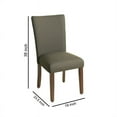 thumbnail image 3 of Fabric Upholstered Wooden Parson Dining Chair with Splayed Back and Tapered Front Feet, Brown, 3 of 6