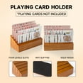 thumbnail image 5 of GSE Games & Sports Expert 6" Wooden Playing Card Holders, Wood Playing Card Rack Organizer for Bridge, Canasta, UNO, Card Playing (2-Pack), 5 of 8