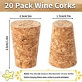 thumbnail image 2 of 200Pcs Natural Tapered Soft Wood Corks, 0.8 x 0.6 x 1 Inch, Wooden Wine Bottle Cork Stoppers Replacement Corks for Wine Beer Bottles, DIY Crafts, Leakproof, 2 of 7