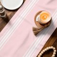 thumbnail image 3 of Table Runners 70 Inches Long Dress Scarves, Pink Striped Farmhouse Coffee/Dining/Kitchen Table Decor, Holiday Table Runner, Farmhouse Pink White Stripes Aesthetics 13x70 Inch, 3 of 9