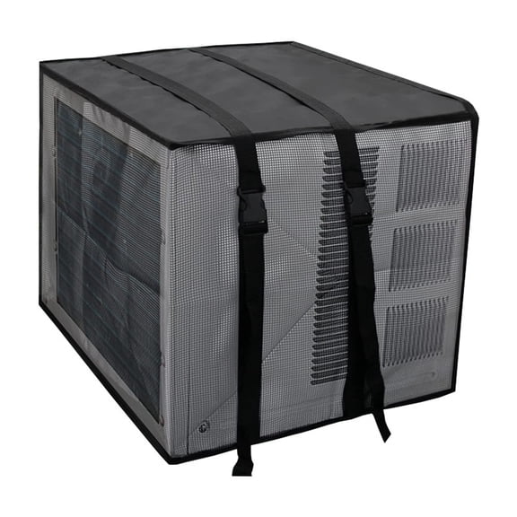 Newest Design Mesh Window Air Conditioner Cover Outdoor, Support Window AC Unit Work Use for Outside Insulation Black Dust-Proof Waterproof Outdoor AC Protection Defender