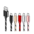 thumbnail image 1 of Five-pack 3m braided USB charging cable, Type-C for Samsung Huawei, 1 of 2