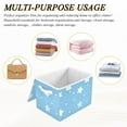 thumbnail image 7 of Lovely Star Pattern Foldable Storage Bin with Lid and Handle Collapsible Storage Box 16.5 x 12.6 x 11.8 inches, 7 of 7