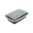 thumbnail image 2 of Restaurantware-Asporto 38 Ounce Take Out Containers, 100 Food Containers With Lids - Microwavable, Disposable, Black Plastic To Go Boxes For Food, No BPA, For Take Out And Delivery, 2 of 10