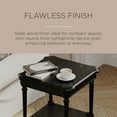 thumbnail image 4 of Maven Lane Pullman Traditional Square Wooden Side Table, Antiqued Black Finish, 4 of 7