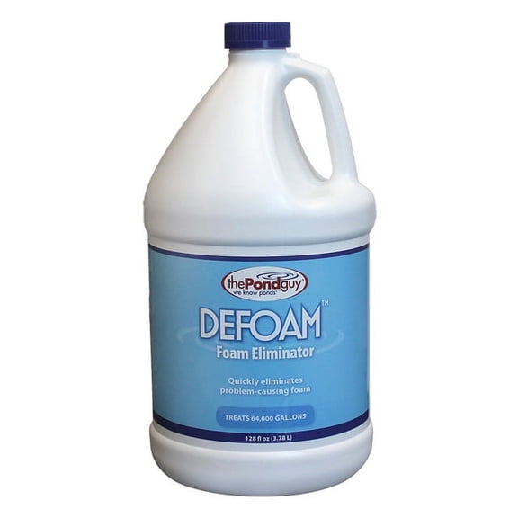 The Pond Guy Defoam, Natural Defoamer, Rid Unsightly Foam Fast, Reduce Foaming & Increase Water Quality, Safe for Fish - 1 Gallon
