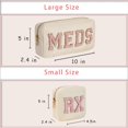 thumbnail image 3 of Set de bolsas de maquillaje medicinal RSRSLEII MEDS-RX de nailon beige, 2 unidades, 3 of 7