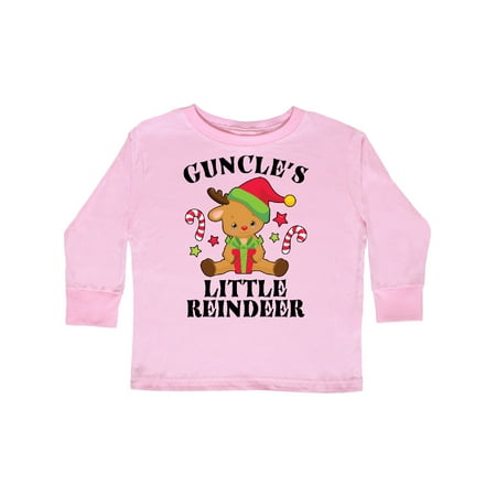 

Inktastic Christmas Guncle s Little Reindeer with Candy Canes Gift Toddler Boy or Toddler Girl Long Sleeve T-Shirt