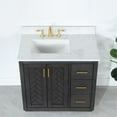 thumbnail image 3 of Gazsi 36" Single Bathroom Vanity Set in Brown Oak without Mirror, 3 of 10