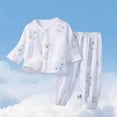 thumbnail image 2 of JUMEYU Girls Pajama Sets Toddler Kids Junior Girls Boys Pajamas Sleepwear Pjs Size 10-11 (Light Green,10-11 Years), 2 of 4