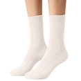 thumbnail image 4 of Yuanlong Womens Crew Socks Knit Socks Autumn And Winter Solid Ribbed Cozy Everyday Casual Wear Hosiery, 4 of 8