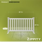 3.1ft H x 5.4ft W (1 Panel + 1 Post) Freestanding Zippity Davidson Fence Kit, White Vinyl Picket Fence Panel, Portable Outdoor & Indoor Fence for Temporary Events, Easy Install for Backyard, ZP19062