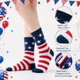 thumbnail image 4 of COOPLUS Women Crew Socks American Flag Patriotic 4th of July Independence Day Novelty Casual Socks 5 Pairs, 4 of 7
