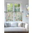 thumbnail image 4 of Sheer Curtains 45 Inch Length 2 Panels Set for Kitchen, Aqua Coastal Starfish Semi Sheer Curtains for Windows, Farmhouse Nautical Seahorse Coral Voile Window Treatments Rod Pocket Curtain, 4 of 7