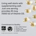 thumbnail image 5 of Sports Research® Vitamin D3 1000 IU with Coconut Oil - Non-GMO Gluten & Soy Free (360 Softgels), 5 of 8