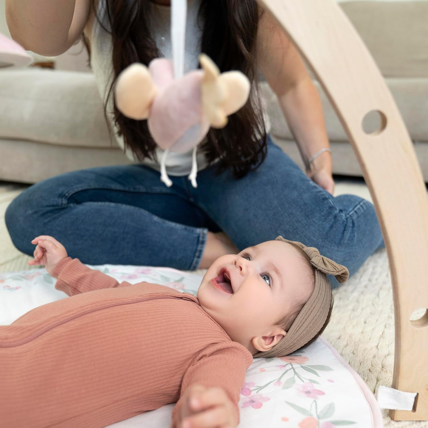 【新品未開封】aden + anais モンフルール ベビージム aden + anais Baby Activity Gym, Ma Fleur floral print, 100% Cotton